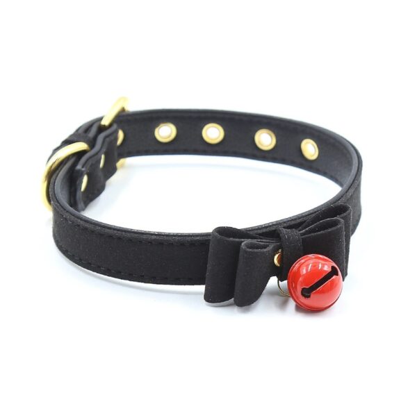 Coleira Choker BDSM com guizo preto