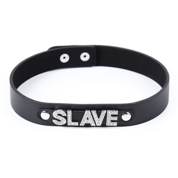 Coleira Choker BDSM escrita Slave