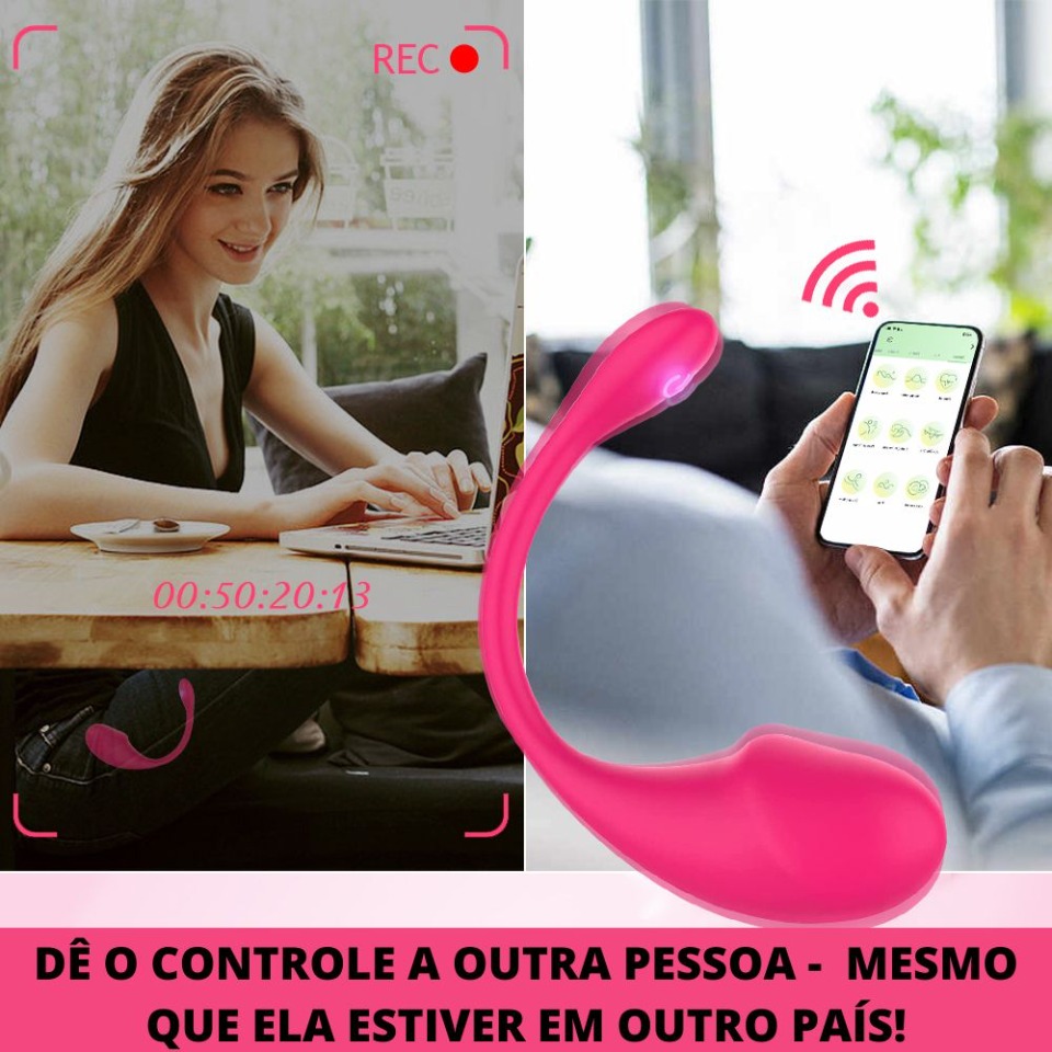 Vibrador Controlado Por App Bluetooth ou a Longa Distância Remotamente Para  Jogos Eróticos - Prazer BDSM