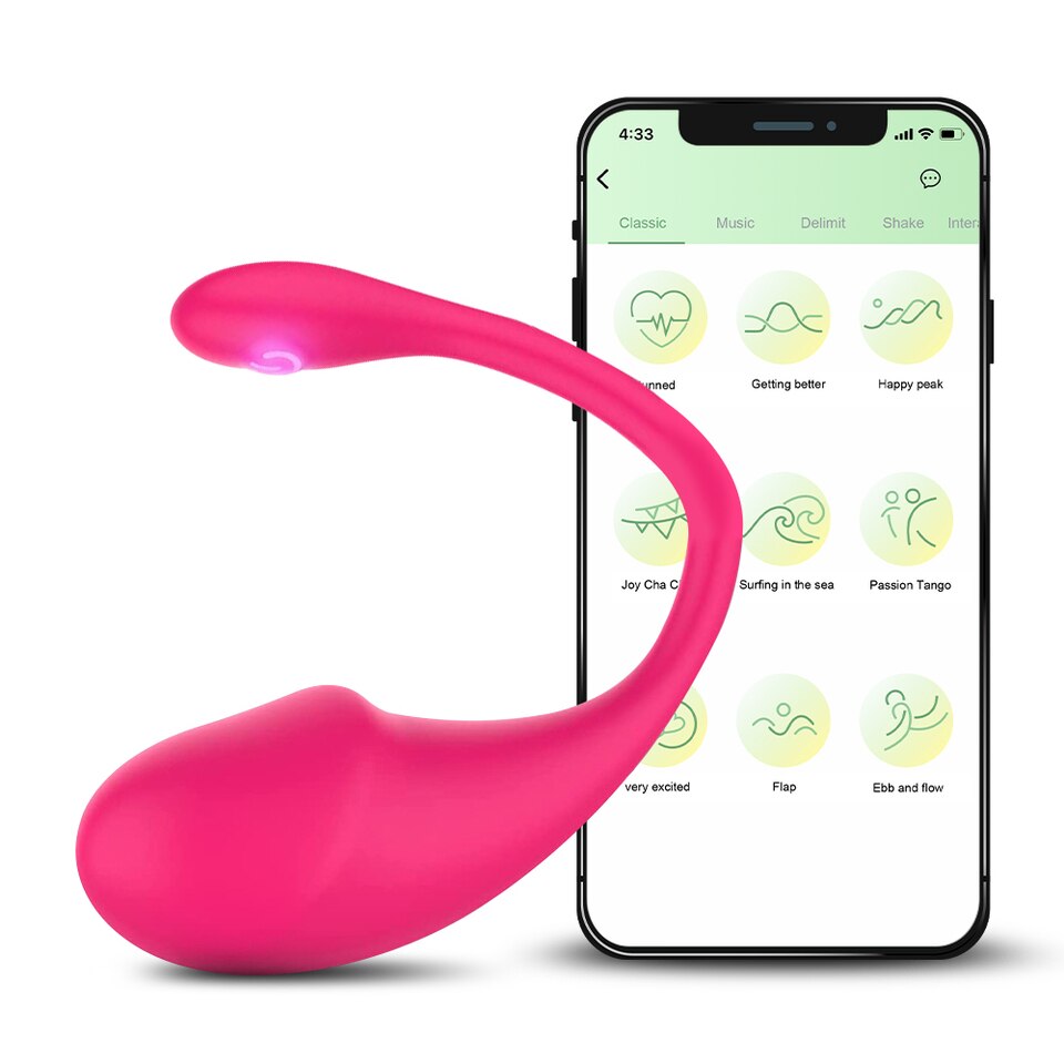 Vibrador Controlado Por App Bluetooth ou a Longa Distância Remotamente Para  Jogos Eróticos - Prazer BDSM