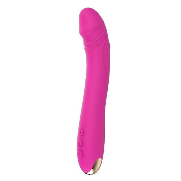 vibrador dildo de silicone na cor rosa