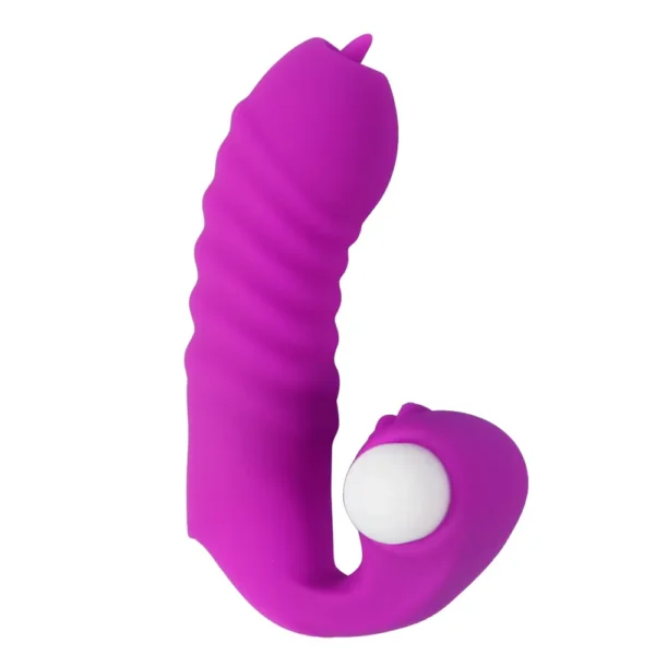 vibrador de dedo cor roxa