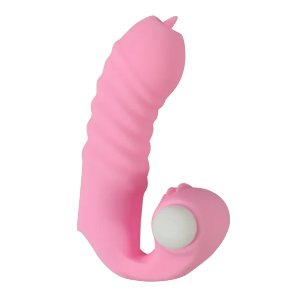 vibrador de dedo cor rosa