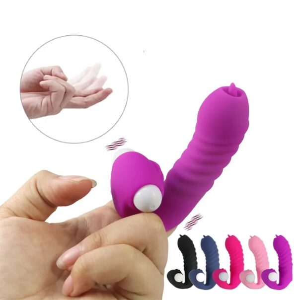 imagem de dedo usando o vibrador de dedo