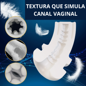 masturbador masculino eletrônico com escrita: textura que simula canal vaginal