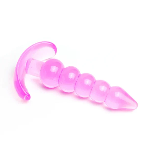 Plug Anal de Silicone Texturizado rosa da prazer bdsm