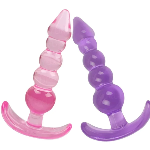 Plug Anal de Silicone Texturizado Colorido da prazer bdsm