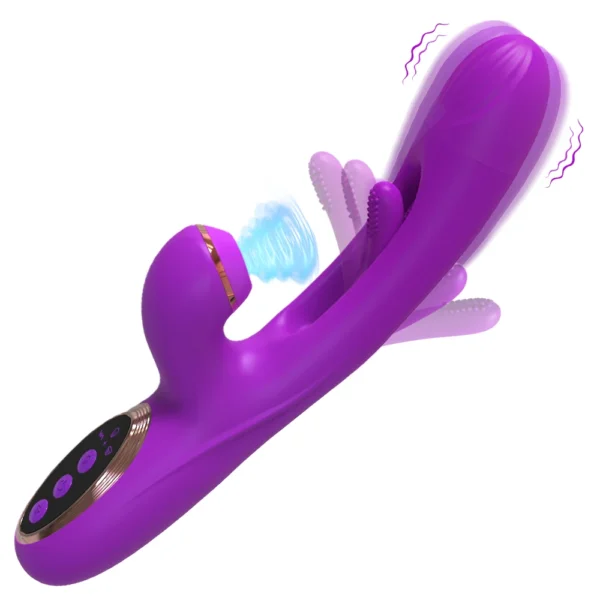 vibrador com sugador de clitoris roxo