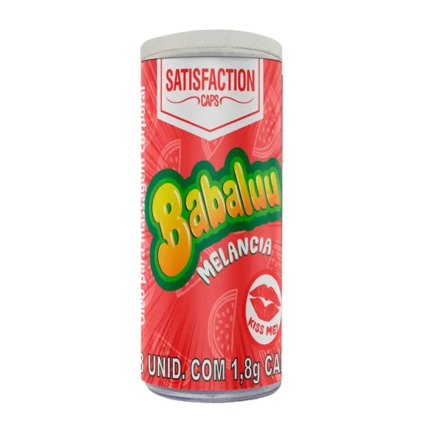 Bolinhas do Prazer Babaluu Beijável Satisfaction Caps com 3 Unidades sabor melancia