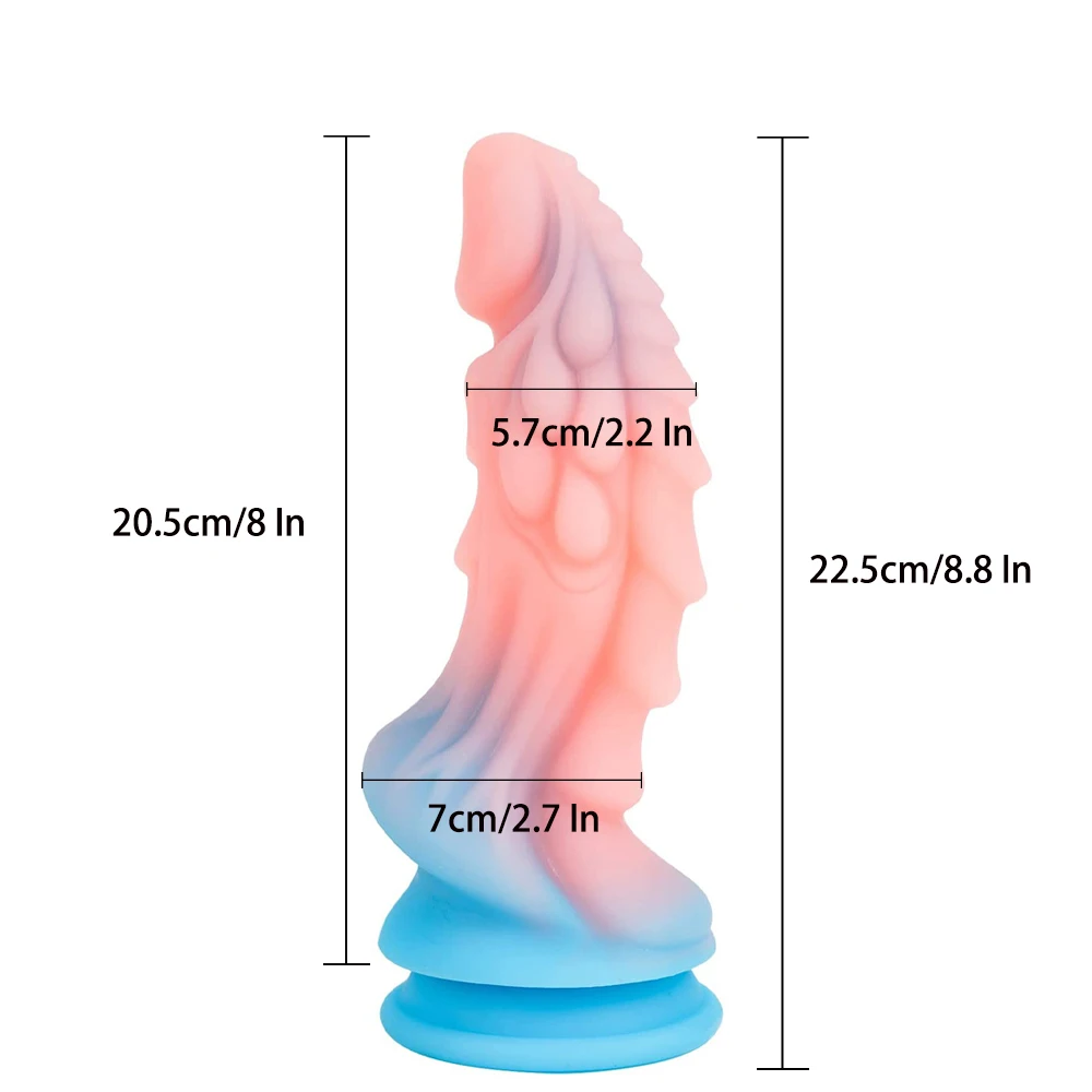 plug anal monstro com 20,5 centímetros de altura penetrável e 5,7 centimetros de largura