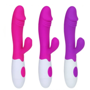 vibrador com eestimulador de clitoris em formato de glande